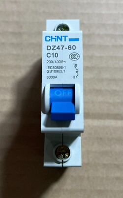 New 2-pcs CHINT DZ47-60 C10 Single Pole Circuit Breaker Free Shipping US Stock