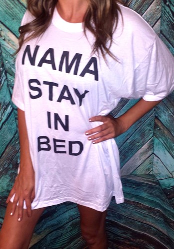 STAY IN BED oversized sleep tee shirt 