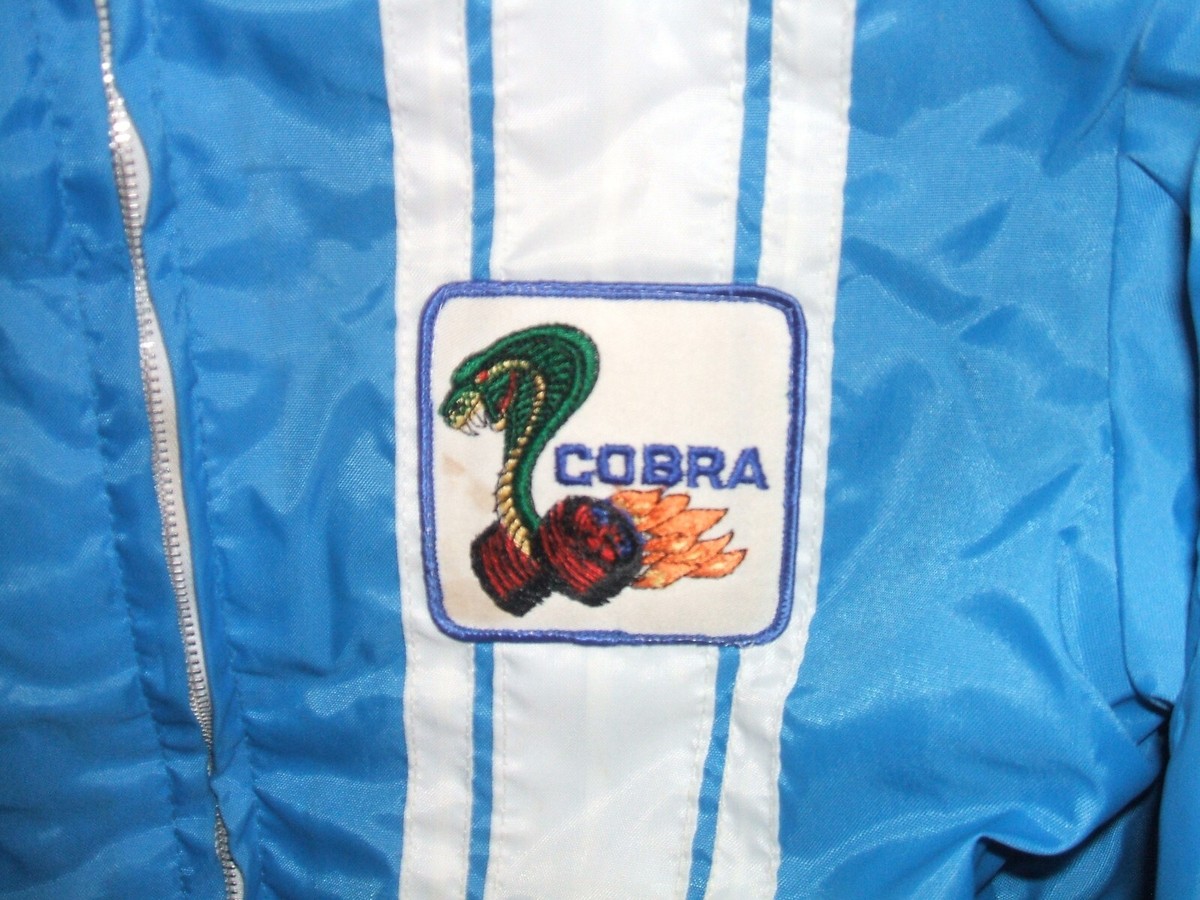 Vintage Ford Mustang Cobra Racing Faux Fur Lined Shelby Blue