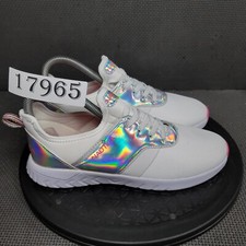 Nautica Slip On Shoes Youth Sz 4 White Pink Holo Bungees
