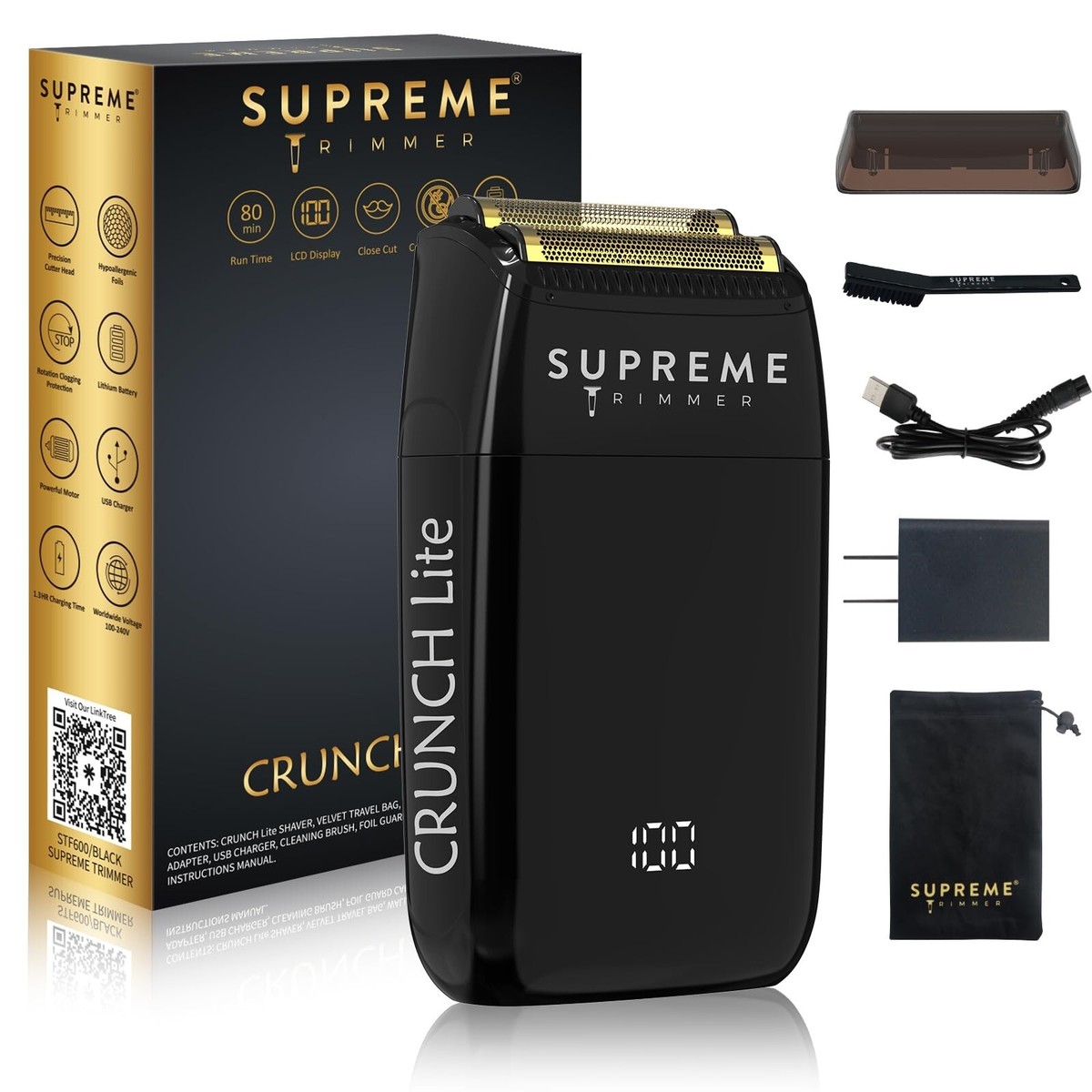 Supreme Trimmer Crunch Lite Foil Shaver for Men (60 Minute Supreme Trimmer Crunch Lite Foil Shaver for Men (60 Minute