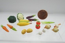 Dollhouse Miniature Food Vegetables Tomatoes Carrots Broccoli Garlic Onions