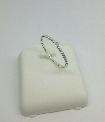 Silberring 925 Silber mit mini Swarovski Stein in Opal blau, Gr. 46 bis 64