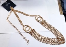Illuma HARLOW LAYERED CHAIN BELT - GOLD