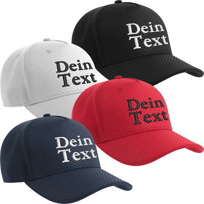 GEAR-S Basecap bestickt mit Wunschtext oder Name Carbon-Look 3D-Optik Motorsport