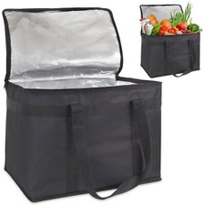 Insulated Grocery Bag XL Food Delivery Tote for Catering Reusable Travel Use