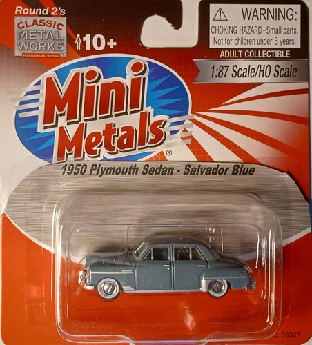 CMW Mini Metals #30327 1950 Plymouth Special Deluxe 4Dr. Sedan Salvador Blue HO
