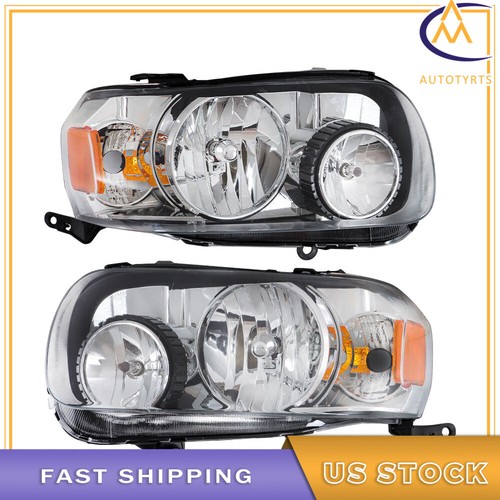 For Ford Escape 2005 2006 2007 Chrome Housing Left&Right Side Halogen Headlights - Picture 2 of 10