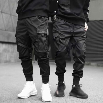 Men Harem Pant Streetwear Punk Trousers 