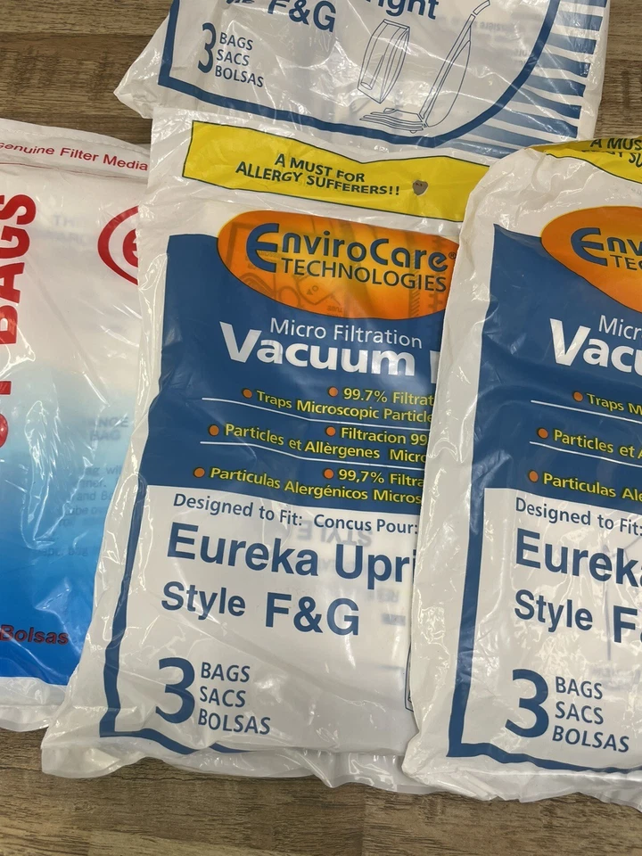 Lot of 5 - 3 Pack EUREKA (13 Total) Upright F&G Vacuum Cleaner Dust Bags 52320 - Image 3 of 4