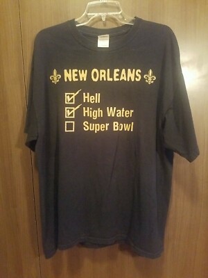 Gildan Adult XL Short Sleeve Black T-shirt New Orleans Influences Everything