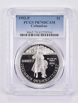 PR70 1992-P DCAM Columbus Commemorative Silver Dollar PCGS | eBay