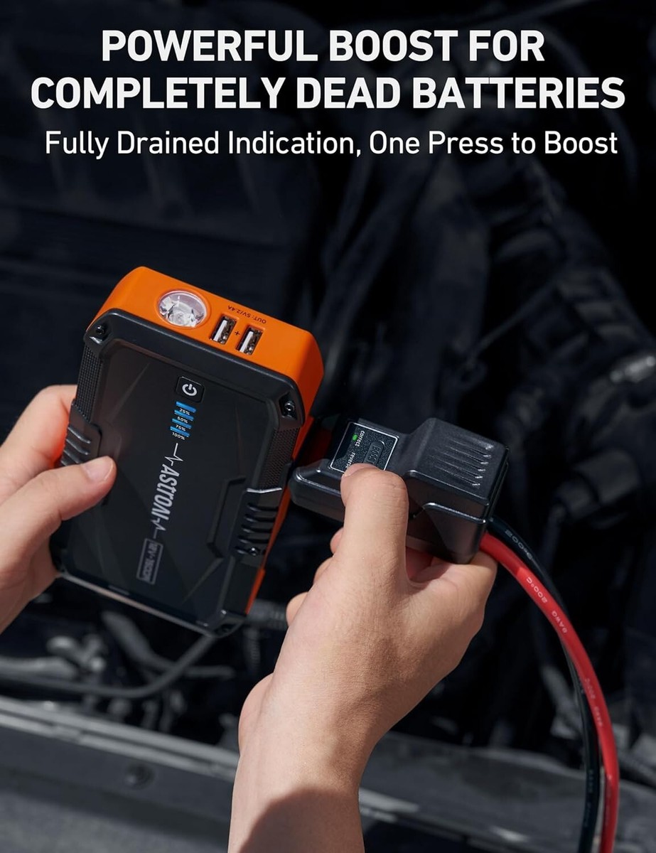 AstroAI S8 Car Battery Jump Starter 1500A Battery Pack (Orange