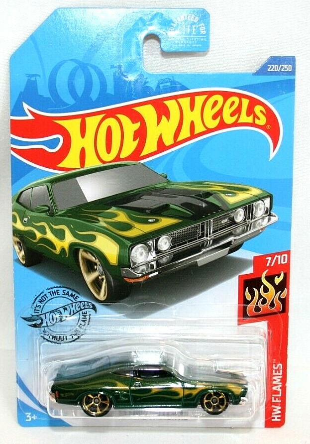 2020 Hot Wheels HW Flames 7/10 Green '73 Ford Falcon X8 1/64