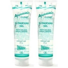 Parker Labs Aquasonic 2oz Clear Ultrasound Gel 60g Tube-Doppler-2-Pack