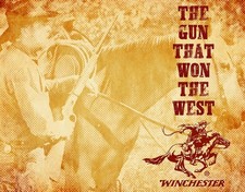 Winchester The gun that won the West Tin Sign wall decor 12.5" x 16" Made in USA