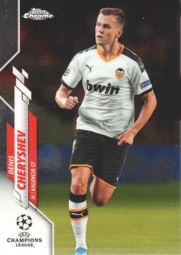 2019-20 Topps Chrome UEFA Champions League Soccer Card #72 Denis Cheryshev