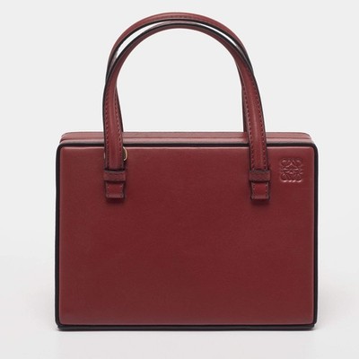 Loewe Paris Postal Small Red Leather Bag