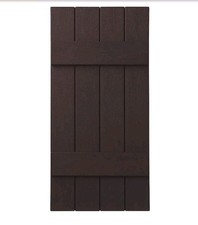 Ply Gem 15 x 39 Polypropylene Exterior Shutters Board Batten 4-Board Closed Pair