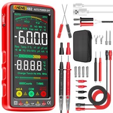 Multimeter Tester Color LCD TRMS Auto-Ranging 6000 Counts Voltmeter Smart Rec...