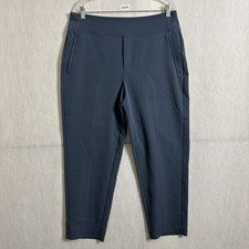 Athleta Women's Size 14 Blue High Waisted Endless Zip Pocket Trouser Pants