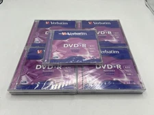 Lot Of 9 Verbatim 0706-203 4.7GB 16X Recodable DVD+R Single Media Model