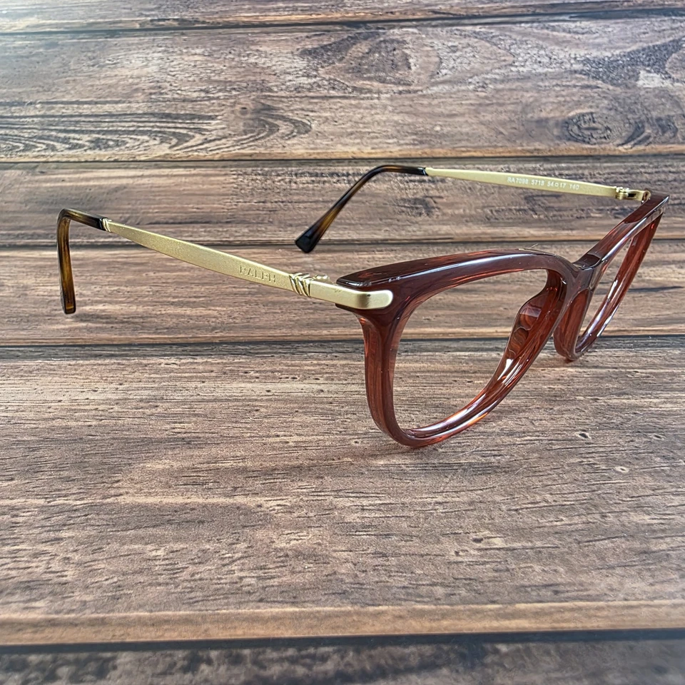 Gafas Ralph Lauren para mujer 54 mm RA7098 5718 marrón dorado marco ojo de gato Italia Foto 2 de 4