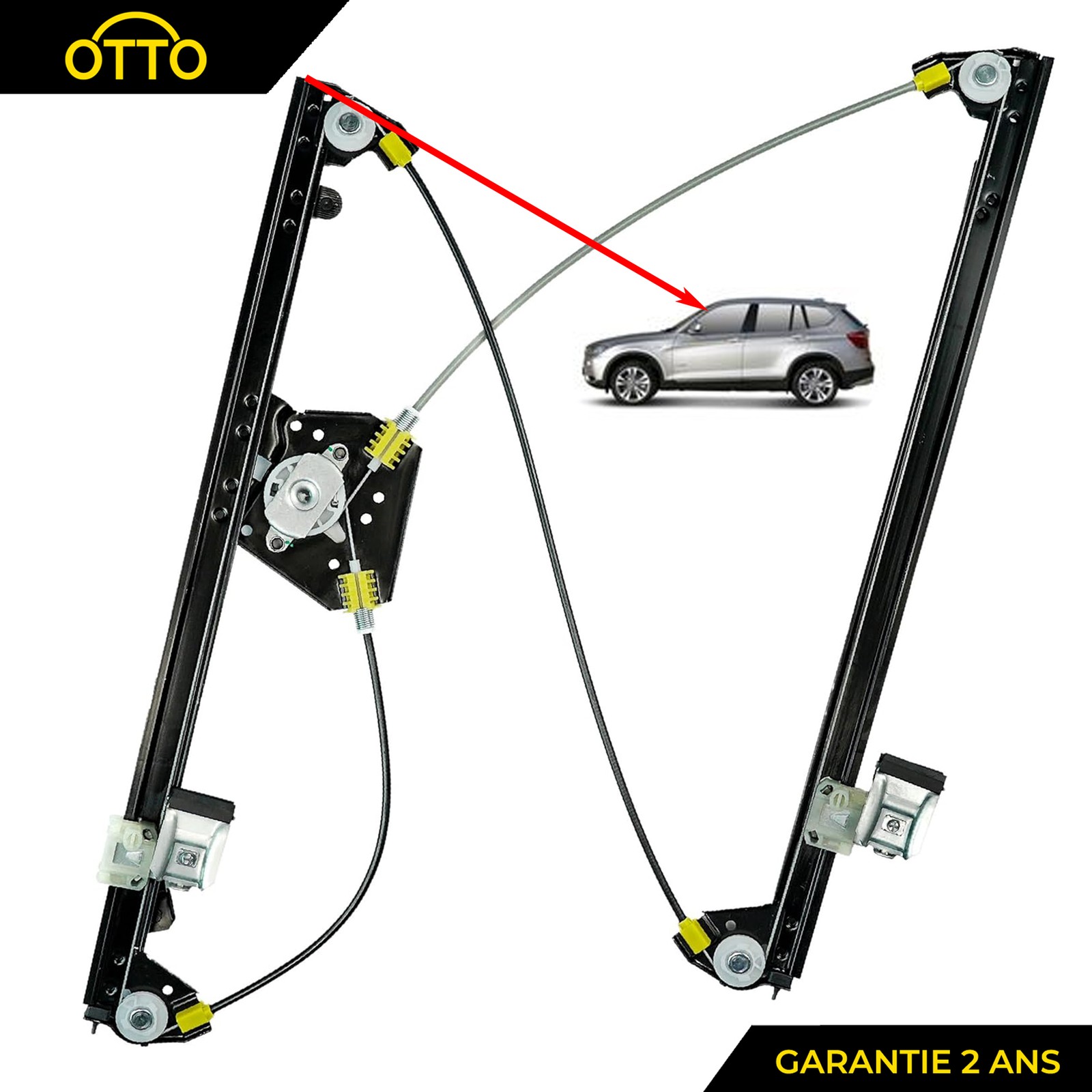 Lève-vitre avant gauche robuste en acier galvanisé pour BMW X3 et X4 référence 51337267101