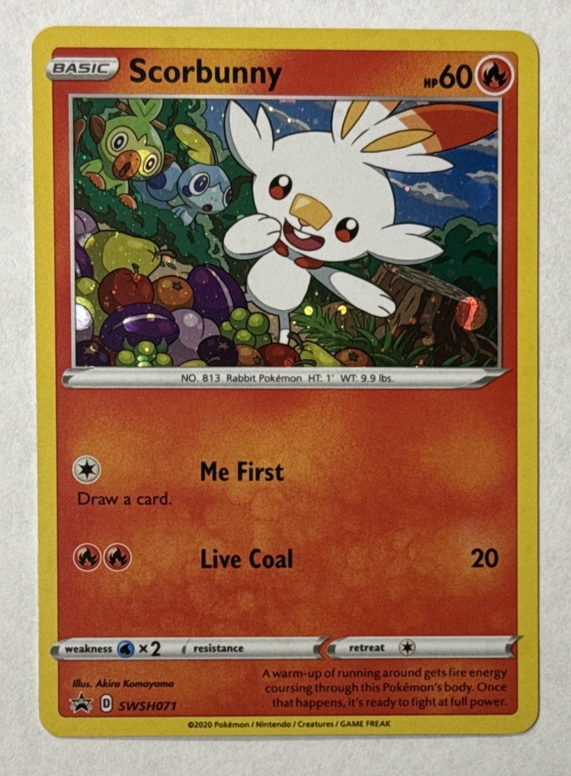 Scorbunny SWSH071 Cosmos Holo Black Star Promo Vivid Voltage Pokemon Ungraded