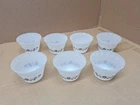 Dynaware Pyr-o-Rey Brown Daisy Custard Cups Vintage Lot of 7