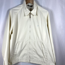 Sears Vintage Men’s Cream Casual English Countryside Rain Windbreaker Size Large