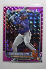 2025 Bowman Chrome CHRISTOPHER SUERO Pink Mojo Refractor #BCP-191 RC /299