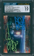 Steve Downes & Jen Taylor Signed Card Halo Legacy Gem Mint 10 CGC x JSA SLAB