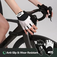 Cycling Gloves Half Finger Non-slip Wear Silicone Shock Absorption Yoga Training