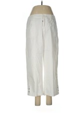 Caribbean Joe Women Ivory Casual Pants 8