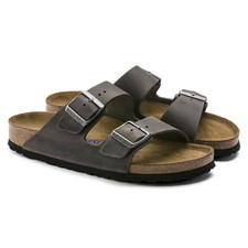 New Birkenstock Arizona Oiled Leather Iron Soft Footbed Sandals Unisex Shoes