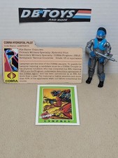 Vintage GI Joe Cobra Lampreys Action Figure ARAH 1985 - NEAR COMPLETE w  FC & TC