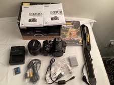 Nikon D3300 24.2MP Digital SLR Camera Kit w/ 18-55mm VR II Lens 32gb card