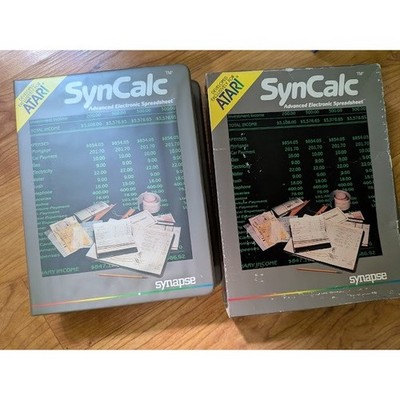 Synapse SynCalc Atari Vintage Software Manual Box ONLY Retro Computing Tech