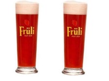 Fruli Beer Glasses Set Of 2 Belguim Strawberry Beer Glasses Half Pint Fruli Beer