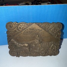 Vintage Bergamot Brass Coca Cola 75th Anniversary Belt Buckle Bottle Opener pm 