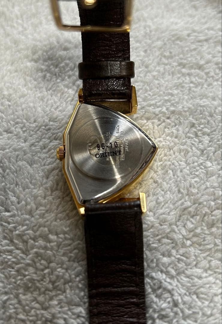 Orient Star Triangular Gold Mechanical Watch Used… - image 6