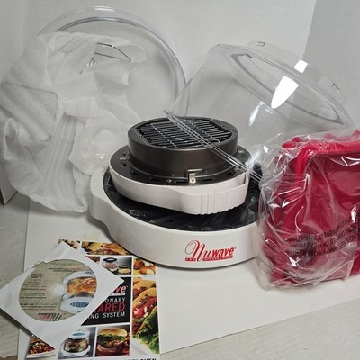 Nuwave Pro Infrared Red/White 20335 Convection Oven Clear Dome W Extender Ring +
