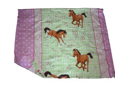 HERDING PRETTY HORSES PINK GREEN BROWN POLKA DOTS 1 TODDLER TWIN DUVET 48 X 76
