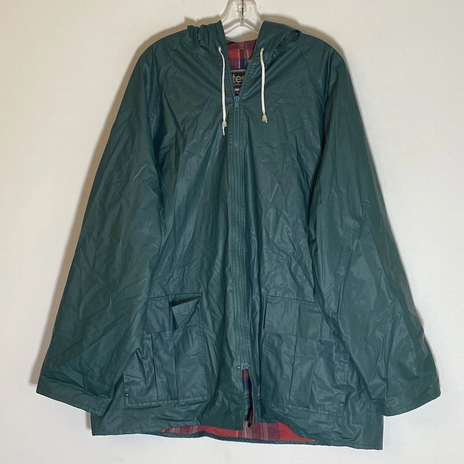 Totes Rain Coat Mens XL Green Hooded PVC Water Repellent Flannel Lined Pockets
Opens in a new window