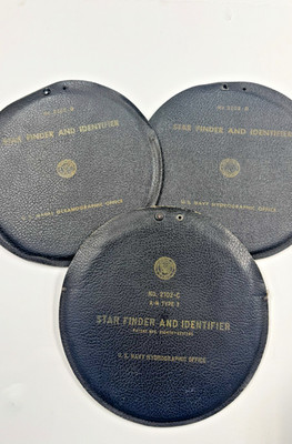 Vintage U.S. Navy Star Finder & Identifier 2102-C & D Celestial Navigation WWII