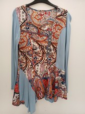 Joe Browns Summer Waterfall Hem Dress UK 12 Boho Indie Long Sleeve Jersey 31"