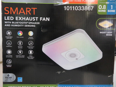 Commercial Electric 80 /110 CFM Ceiling Mount Smart Bathroom Exhaust Fan  Speaker Australia