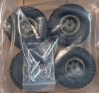 Aluminum 1.0" Beadlock Wheel Rim &Tires for Traxxas 1/18 TRX4M 1/24 SCX24 AX24 4