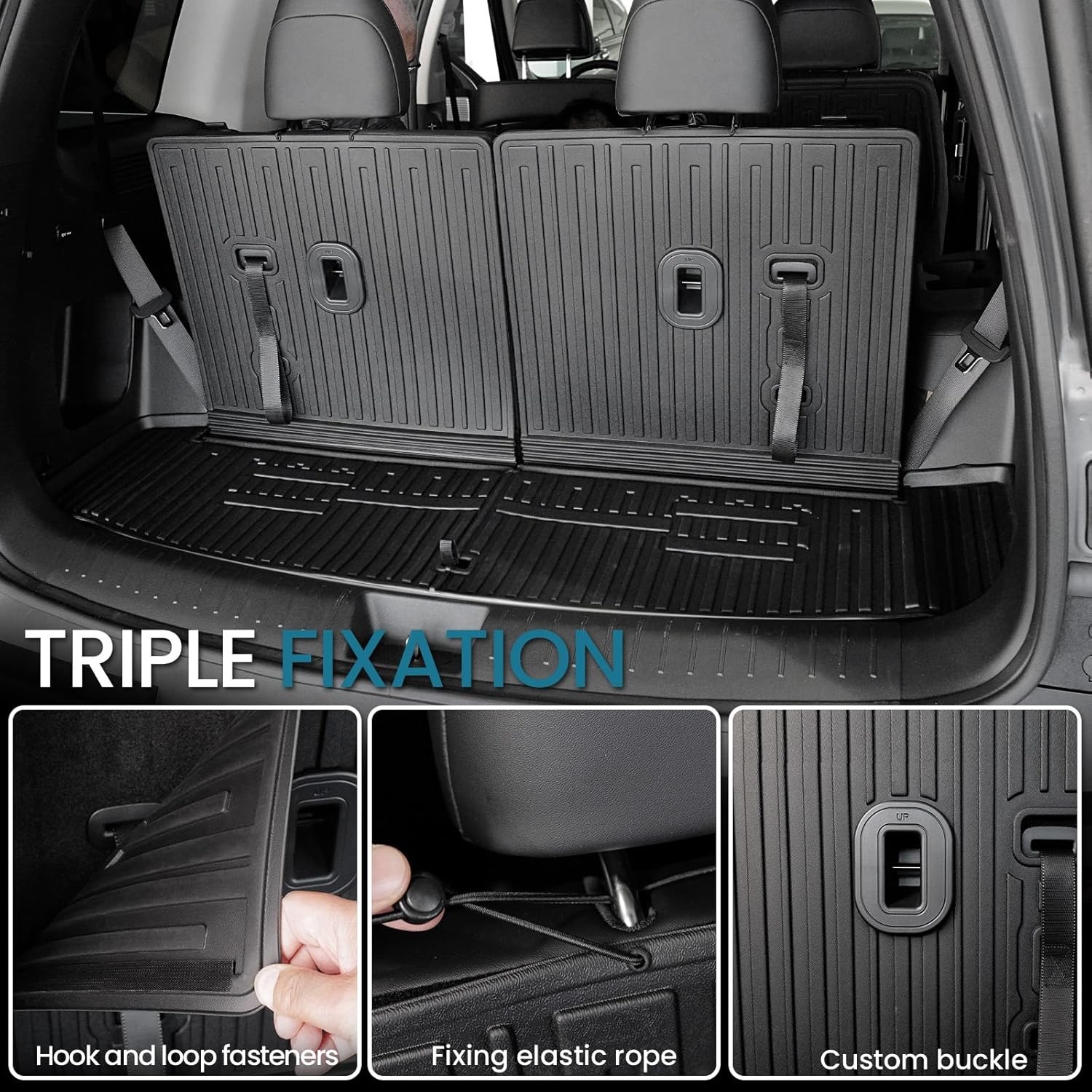 Floor Mats for 2024 2025 2026 Hyundai Santa Fe Car Mat Accessories(Fit Hybrid an